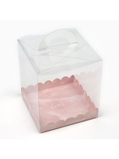 Коробка кондитерская, сундук, упаковка, Love, 16×16×18 см