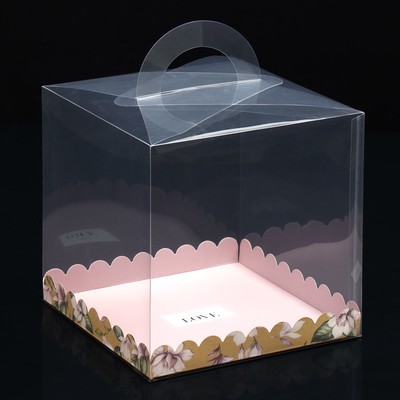 Коробка-сундук, кондитерская упаковка «With love», 20 х 20 х 20 см