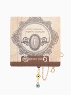 Булавка-оберег «Глазки» с подвесками, 5 см, цветная в золоте (комплект 2 шт) - фото 50184794