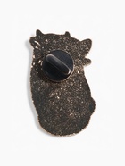 Значок «Коты» инь-ян, цвет чёрно-белый в золоте - Фото 2