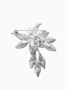 Брошь «Капель» гроздь, бело-синяя в серебре - Фото 3
