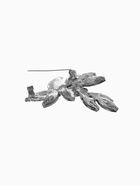 Брошь «Капель» гроздь, бело-синяя в серебре - Фото 4