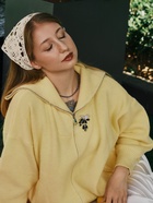 Брошь «Капель» гроздь, бело-синяя в серебре - Фото 5