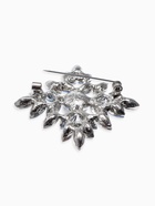 Брошь «Императрица» ромб, цвет бело-синий в серебре - Фото 3