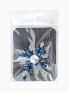 Брошь «Императрица» ромб, цвет бело-синий в серебре - Фото 8