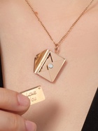 Кулон на цепочке «Конверт», с посланием, цвет розовое золото, 46 см - Фото 12