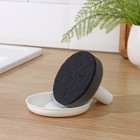 Щётка для мытья посуды поролоновая с абразивной частью, с подставкой - фото 24478073