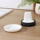 Щётка для мытья посуды поролоновая с абразивной частью, с подставкой - фото 24478075