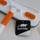 Щётка для окон Raccoon, телескопическая нержавеющая ручка 77(123) см, силиконовый сгон 22 см, велюровая насадка 22×7 см, цвет МИКС - Фото 12