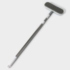 Щётка для окон Raccoon, телескопическая нержавеющая ручка 77(123) см, силиконовый сгон 22 см, велюровая насадка 22×7 см, цвет МИКС - Фото 4