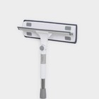 Окномойка с насадкой из микрофибры, фиксатор, стальная телескопическая ручка, 28.5×8.5×85(135) см - Фото 2