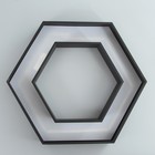 Люстра "Гексгон" LED 36Вт 4000К черный 60х60 см BayerLux 7527596