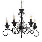 Люстра "Азазель" 5xE14 40Вт черно-золотой 57х57х39,5-98 см BayerLux - фото 22058962