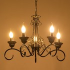 Люстра "Азазель" 5xE14 40Вт черно-золотой 57х57х39,5-98 см BayerLux - фото 22058964