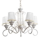 Люстра «Каролина» 5xE14 40 Вт белый с золотой патиной 57×57×39.5-98 см BayerLux - фото 5026182