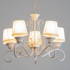 Люстра «Каролина» 5xE14 40 Вт белый с золотой патиной 57×57×39.5-98 см BayerLux - фото 5026183
