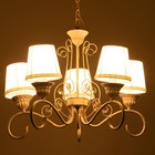 Люстра «Каролина» 5xE14 40 Вт белый с золотой патиной 57×57×39.5-98 см BayerLux - фото 5026184