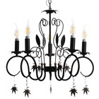 Люстра «Беатрис» 5xE14 40 Вт черно-золотой 56.5×56.5×48.5-105 см BayerLux - фото 3820321