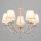 Люстра «Виктория» 5xE14 40 Вт белый с золотой патиной 57.5×57.5×46.5-105 см BayerLux - фото 4370691