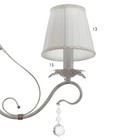 Люстра «Виктория» 5xE14 40 Вт белый с золотой патиной 57.5×57.5×46.5-105 см BayerLux - фото 4370694