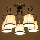 Люстра "Дженни" 5xE14 40Вт черно-золотой 56,5х56,5х36,5 см BayerLux 7794175