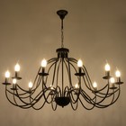 Люстра "Джил" 12xE14 40Вт черный 87х87х45-100 см BayerLux - Фото 3