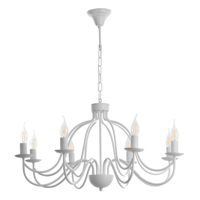 Люстра "Джил" 8xE14 40Вт белый 75х75х42-100 см BayerLux - Фото 1