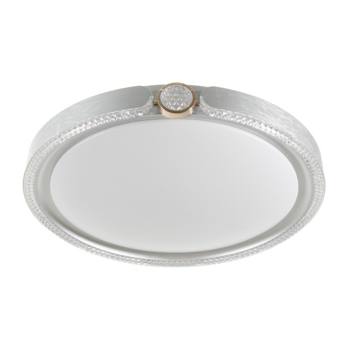Люстра "Маркиза ринг" LED 80Вт 3000-6000К ПДУ серый 50х50х8см BayerLux - Фото 1