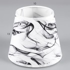 Абажур Е14 бело-черный 15х15х13 см - фото 23702179