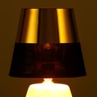 Абажур Е14 черно-золотой 15х15х13,3 см - фото 25274020