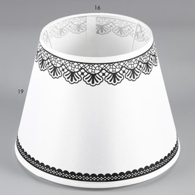 Абажур E27, белый, 25×25×19 см