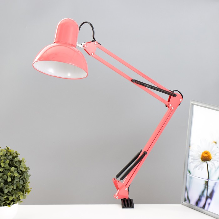 Настольная лампа "Джуни" Е27 40Вт розовый 16х16х90 см RISALUX