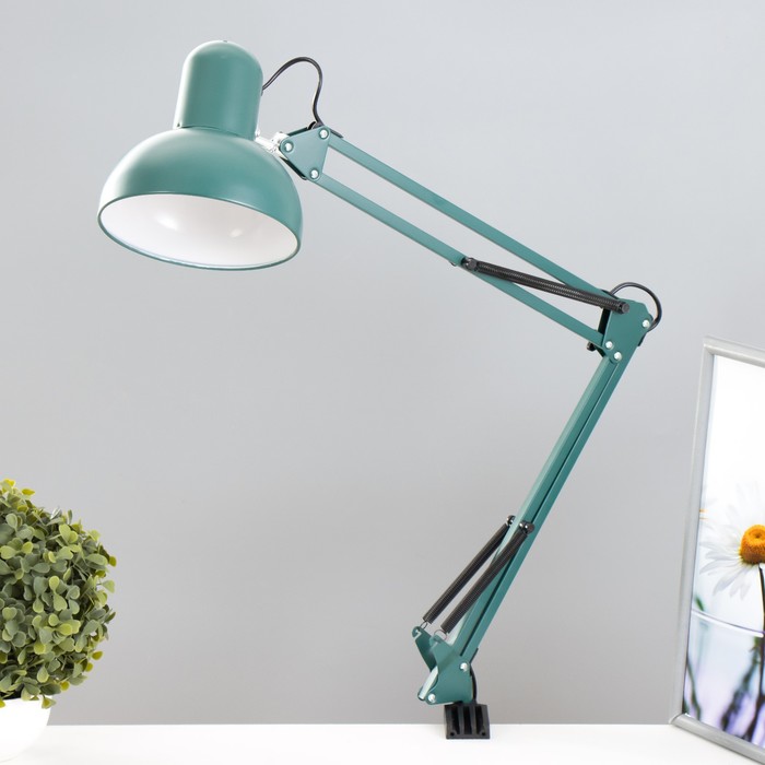 Настольная лампа "Джуни" Е27 40Вт зеленый 16х16х90 см RISALUX