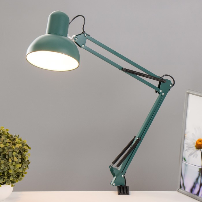 Настольная лампа "Джуни" Е27 40Вт зеленый 16х16х90 см RISALUX - фото 1910584778