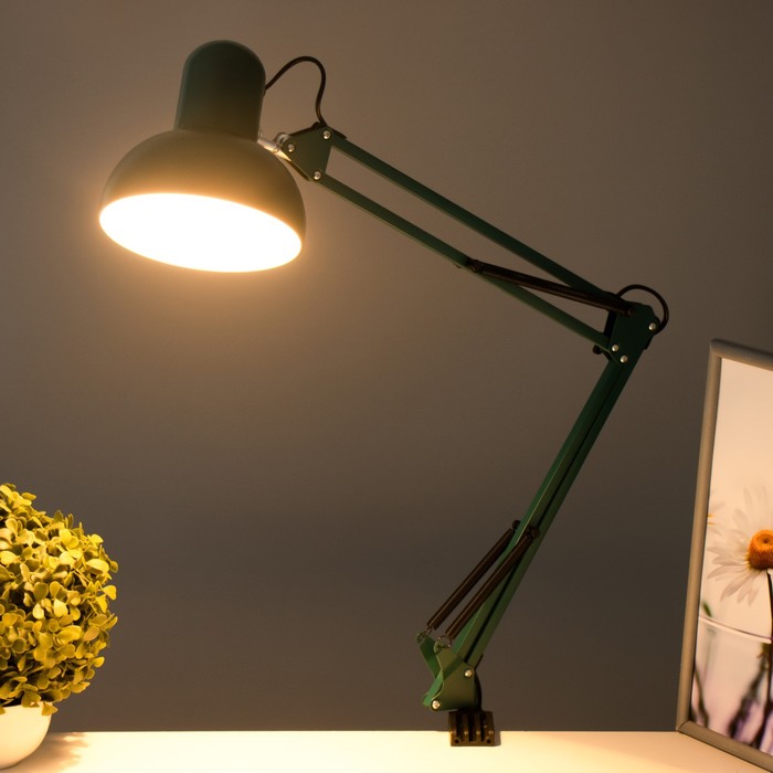 Настольная лампа "Джуни" Е27 40Вт зеленый 16х16х90 см RISALUX - фото 1895912616