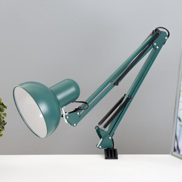 Настольная лампа "Джуни" Е27 40Вт зеленый 16х16х90 см RISALUX - фото 1895912617