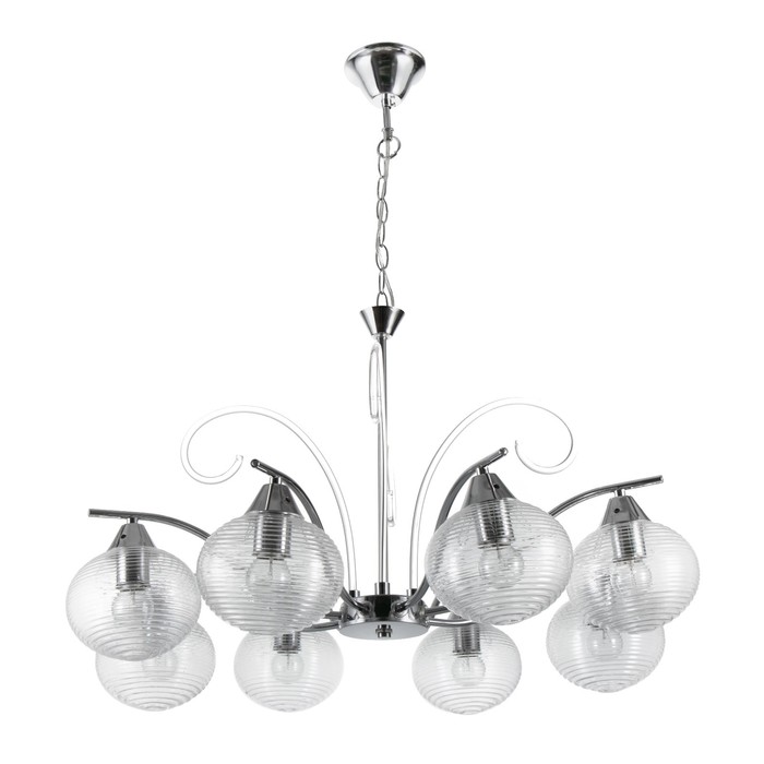 Люстра "Харми" 8xE27 40Вт серебро 62х62х41 см BayerLux - Фото 1