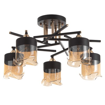 Люстра «Либель» 5хE27 40 Вт черный 50×50×28 см BayerLux