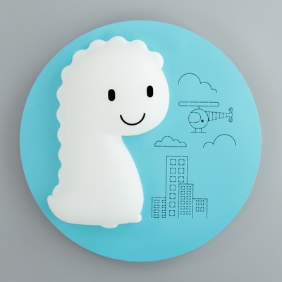 Люстра с ПДУ «Динозаврик» 1хLED 96 Вт 3000-6000К синий 46×46×13 см BayerLux