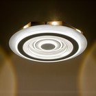 Люстра с ПДУ "Освальд круглый" LED 160Вт чёрно-белый 48,5х48,5х7 см BayerLux - фото 49608290