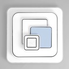 Люстра с ПДУ "Квадраты" LED 160Вт чёрный-белый-голубой 49х49х10 см 9215481