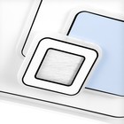 Люстра с ПДУ "Квадраты" LED 160Вт чёрный-белый-голубой 49х49х10 см 9215481