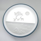 Люстра с ПДУ "Олени" LED 160Вт тёмно-синий-белый 48,5х48,5х6,5 см BayerLux - фото 43996025