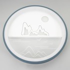 Люстра с ПДУ "Горы" LED 160Вт тёмно-синий-белый 48,5х48,5х6,5 см BayerLux 9215487