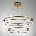 Светильник "Сферра" LED 272Вт 3000-6000К серо-золотой 64х65х7см BayerLux - фото 27644113