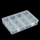 Коробка для рыболовных мелочей с регулируемыми ячейками К-63, 19.5х13.5х4 см, прозрачная - фото 10078980