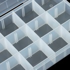 Коробка для рыболовных мелочей с регулируемыми ячейками К-63, 19.5х13.5х4 см, прозрачная - фото 10078982