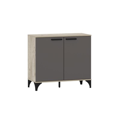 Тумба для гостиной «Марсель», 900×400×814 мм, цвет софт графит/дуб крафт серый