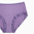 Трусы женские цвет тёмно-фиолетовый, размер 50-52 - фото 51529868