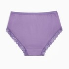 Трусы женские цвет тёмно-фиолетовый, размер 50-52 - фото 51529869